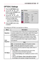 Page 6767CUSTOMIZING	SETTINGS
OPTION	2	Settings
1 Press the SETTINGS button.
2 Use the  ,  ,  , or  button to select OPTION	2 and press the OK button.
3 Use the  ,  ,  , or  button to set up the desired item and press the OK button. -To return to the previous menu, press the  button.
4 Press the EXIT	button when completed.
003200330037002C0032003100030015
	
• 002E0048005C005600570052005100480003 00130003-+
	
• 00240058005700520003002E0048005C005600570052005100480003 001D000300320051
	
•...