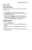 Page 4343USING	THE	PROJECTOR
Blank	Function
Using	the	Blank	Function
This function may be effective when you need to draw attention during a meeting or training.
1 Press the BLANK button, and the screen is covered by the background color. You can change the background color by referring to Selecting	a	Blank	Image.
2 Press any button to clear the blank function. To cover the screen temporarily, press the BLANK button on the remote control. Do not block the lens with any object while the projector is running. It...