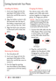 Page 1412   
)GVVKPI5VCTVGFYKVJ;QWT2JQPG
Installing the Battery
1.  Insert your ﬁngernail into the opening at the bottom of the 
back cover and lift the cover to 
remove it.
2.  Align the battery contacts with  the terminals near the top of 
the battery compartment and 
press until you hear the “click”.
3.  Align the back cover and press  it downward until it clicks into 
place.
Removing the Battery
1.  Turn the phone off.
2.  Insert your ﬁngernail into the opening at the bottom of the 
back cover and lift...