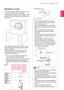 Page 1413
ENGENGLISH
ASSEMBLING AND PREPARING
Mounting on a wall
For proper ventilation, allow a clearance of 10 cm 
on each side and from the wall. Detailed 
instructions are available from your dealer, see the  
optional Tilt Wall Mounting Bracket Installation and
Setup Guide.
If you intend to mount the Monitor set to a wall, 
attach Wall mounting interface (optional parts) to 
the back of the set.
When you install the Monitor set using a wall 
mounting interface (optional parts), attach it 
carefully so it...