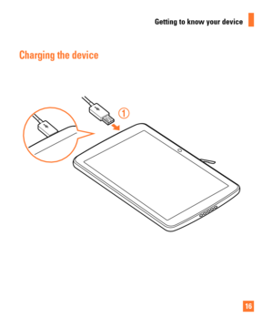 Page 1616
Getting to know your device
Charging the device 