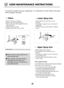 Page 2222
USER MAINTENANCE INSTRUCTIONS
To prevent trouble and poor operating, it is important to check filters and spray
arms at regular intervals.
Filters
• Remove the lower rack first.
• Remove the filter by pulling up.
• Take out the mesh filter, upper STS filter
and outer filter.
• Clean them if necessary.
• Replace them in the reverse order.
ATTENTION:Do not put the fine filter up side down.
Protect against Freezing
If  your dishwasher is left in non heated place during the
winter, ask a service...