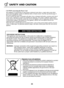 Page 44
SAFETY AND CAUTION
GROUNDING INSTRUCTIONS
This appliance must be grounded. In the event of a malfunction or breakdown,
grounding will reduce the risk of electric shock by providing a path of least resistance
for electric current. This appliance is equipped with a cord having an equipment-
grounding conductor and a grounding plug. The plug must be plugged into an
appropriate outlet that is installed and grounded in accordance with all local codes and
ordinances.
WARNING - Improper connection of the...