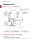 Page 2424
ENGENGLISH
PROPER POSTURE
Proper posture for using the Monitor set.
PROPER POSTURE
ModeOptimal viewing distance (L) Optimal viewing angle (D)
When viewing 3D images 50 cm to 90 cm 12°
Precautions to take when viewing 3D images
 yWear the 3D glasses provided with the Monitor set.
 yWatch your posture.
 yRemain at the optimal distance and angle when viewing 3D images.
(Viewing 3D images too closely may cause your vision to worsen, or you may\
 experience dizziness.) 50 cm to 90 cm
Adjust the 
Monitor...