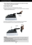 Page 5A4
Connecting the Display
Important
This illustration depicts the general model of connection. Your monitor may differ from
the items shown in the picture.
Do not carry the product upside down holding only the stand base. The product may
fall and get damaged or injure your foot.
Do not put your hand on the slide to avoid injury.
Before setting up the monitor, ensure that the power to the monitor, the computer
system, and other attached devices is turned off.
Connecting the stand 
1. Place the monitor...