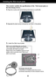 Page 23A22
Installing the Wall mount plate
Wall mount plate(Separate purchase)
This is stand-type or wall mount type and is
connectable with Wall mount plate.
Please refer to the installation guide for more
details, which is provided when Wall mount
plate is purchased.
Kensington Security Slot
Connected to a locking cable that can be
purchased separately at most computer stores.
This monitor satisfies the specifications of the  Wall mount plate or
the interchange device.
1. Place the monitor with its front...