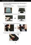 Page 22A21
Installing the Wall mount plate
This monitor satisfies the specifications of the  Wall mount plate or
the interchange device.
1.Put a cushion or soft cloth on aflat
surface.
3.Push the cable deco cover from the stand body to remove. 
5.Slightly pull the stand body to disconnect from the hinge body. 
4.Pushing Latch inside, Take the stand base from stand body.
2.Place the monitor face Down on
the cushion or soft cloth.
 