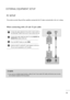 Page 1615
EXTERNAL EQUIPMENT SETUP
PC SETUP
This product provides Plug and Play capability, meaning that the PC adjusts automatically to the set's settings. 
When connecting with a D-sub 15 pin cable
4
Connect  the  signal  cable  from  the  monitor  output  socket  of
the PERSONAL COMPUTER to the PC input socket of the set.
Connect the audio cable from the PC to the A AU
UD
DI
IO
O 
 I
IN
N
( (R
RG
GB
B/
/D
DV
VI
I)
)
sockets of the set.
Press the INPUT button to select RGB.
Switch on the PC, and the PC...