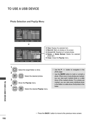 Page 116116
TO USE A USB DEVICE
TO  USE A  USB  DEVICE
Photo ListPage 2/3
Drive1
SGKIM001
1366x768, 125KB Up Folder Up Folder
SG101              02/12/2010
SG102              02/12/2010
SGKIM
001            02/12/2010
SGKIM 002            02/12/2010
SGKIM 003            02/12/2010
SGKIM 004            02/12/2010 SG103              02/12/2010
SG104              02/12/2010
SG105              02/12/2010
SGKIM
005            02/12/2010
SGKIM 006            02/12/2010
SGKIM 007            02/12/2010
SGKIM 008...