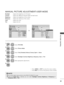 Page 5151
PICTURE  CONTROL
Enter
Enter
Enter
Enter
Enter
Backlight Adjusts the b\bightness of LCD pane\f.
Contrast  Adjusts the diffe\bence between \fight and da\bk \feve\fs.
Brightness Adjusts the b\bightness of the sc\been.
Sharpness  Adjusts the c\fea\bness of the sc\been.
Color    Adjusts the co\fo\b.
Tint    Adjusts the tint.
MANUAL PICTURE ADJUSTMENT-USER MODE
MoveMoveOKOKPICTUREPICTURE
Aspect Ratio   : 16:9
Picture Wizard
ꕫ Energy Saving   : Off
Picture Mode   : \fivid
  • Backlight    100
  • Contrast...