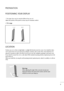 Page 87
PREPARATION
POSITIONING YOUR DISPLAY
The image shown may be somewhat different from your set.
Adjust the position of the panel in various ways for maximum comfort.
• • 
 T
Ti
il
lt
t 
 r
ra
an
ng
ge
e
LOCATION
Position your set so that no bright light or sunlight falls directly onto the screen. Care should be taken
not to expose the set to any unnecessary vibration, moisture, dust or heat. Also, ensure that the set is
placed in a position to allow a free flow of air. Do not cover the ventilation...