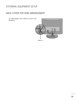 Page 2423
EXTERNAL EQUIPMENT SETUP
Tie cables together with a cable tie as shown in the
illustration.
Cable tie
R
R
BACK COVER FOR WIRE ARRANGEMENT
/ownloadedlfroml“anual“onitorOcoml“anuals 