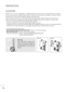 Page 1110
PREPARATION
LOCATION
Position your set so that no bright light or sunlight falls directly onto the screen. Care should be taken not to expose
the set to any unnecessary vibration, moisture, dust or heat. Also, ensure that the set is placed in a position to allow a
free flow of air. Do not cover the ventilation openings on the back cover.
If you intend to mount the set to a wall, attach the wall mounting interface (optional parts) to the back of the set.
When you install the set using the wall mounting...