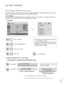 Page 4847
PICTURE CONTROL
1
Automatically adjusts picture position and minimizes image instability. After adjustment, if the image is still not
correct, your set is functioning properly but needs further adjustment.
A Au
ut
to
o 
 c
co
on
nf
fi
ig
gu
ur
re
e
This function is for automatic adjustment of the screen position, clock, and phase The displayed image will be
unstable for a few seconds while the auto configuration is in progress.
Auto Configure (RGB [PC] mode only)
•If  the  position  of  the  image  is...