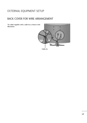 Page 1817
EXTERNAL EQUIPMENT SETUP
Tie cables together with a cable tie as shown in the
illustration.
Cable tie
BACK COVER FOR WIRE ARRANGEMENT
•ownloadedhfromhQanualQonitoricomhQanuals 