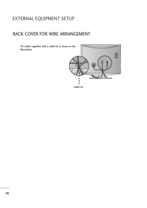 Page 1918
EXTERNAL EQUIPMENT SETUP
Tie cables together with a cable tie as shown in the
illustration.
Cable tie
R
R
BACK COVER FOR WIRE ARRANGEMENT
’ownloadedlfroml*anual*onitorfcoml*anuals 