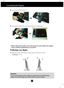 Page 6
A5
Connecting the Display

20

Before setting up the monitor, ensure that the power to the monitor, the\
 computer
system, and other attached devices is turned off. 
Positioning your display
1.Adjust the position of the panel in various ways for maximum comfort.Tilt Range :  -5˚~20˚                            
Ergonomic
It is recommended that in order to maintain an ergonomic and comfortable\
 viewing
position, the forward tilt angle of the monitor should not exceed 5 degr\
ees.
4.Pull out the Stand to...