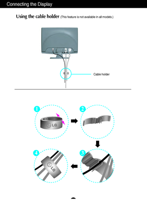 Page 9A8
Connecting the Display
N E
P O
OPEN
12
3
E P
ON
4
Using the cable holder(This feature is not available in all models.)
Cable holder
 