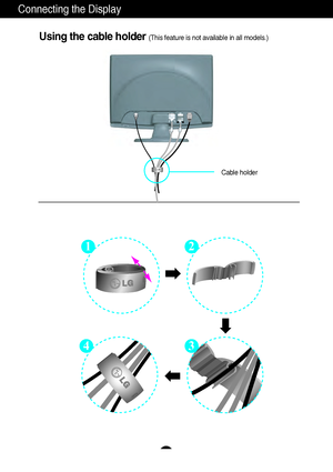 Page 7A6
Connecting the Display
OPE
N
12
34
E
P
ON
N O
PE
Using the cable holder (This feature is not available in all models.)
Cable holder
 