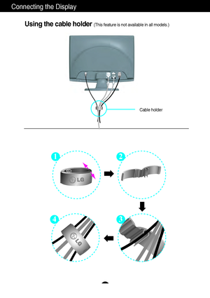 Page 8A7
Connecting the Display
OPEN
12
34
E
PO N
N
O
PE
Using the cable holder (This feature is not available in all models.)
Cable holder
 