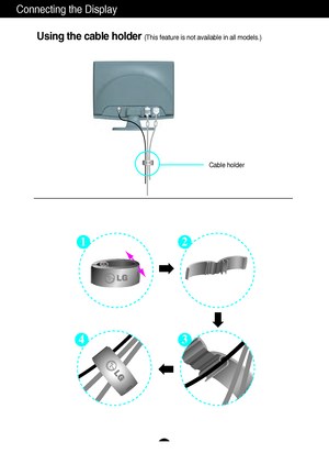 Page 9A8
Connecting the Display
N E
P O
OPEN
12
3
E P
ON
4
Using the cable holder (This feature is not available in all models.)
Cable holder
 