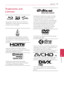 Page 55Appendix55
Appendix6
\brademarks and 
Licenses
												
Blu-ray	Disc™,	Blu-ray™,	Blu-ray	3D™,	BD-Live™,	BONUSVIEW™	and	the	logos	are	trademarks	of	the	Blu-ray	Disc	Association.
Java	and	all	Java-based	trademarks	and	logos	are	trademarks	or	registered	trademarks	of	Sun	Microsystems,	Inc.	in	the	United	States	and	other	countries.
HDMI,	the	HDMI	logo	and	High-Definition	Multimedia	Interface 	are 	trademarks 	or 	registered	trademarks	of	HDMI	licensing	LL\f.
	
Manufactured	under	license	from	Dolby...