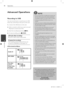 Page 3636Oper\btion
Oper\btion	4
Advanced Operations
Recording to USB
You can record music or sound s\Vouce to USB 
device by connecting to the port on the unit.
1. Connect the USB device to the unit.
2. Select a mode in which \Vyou want to record.
\blay back a sound sou\Vrce first.
3. Start the recording by pressing z REC.
4. To stop recording, press x (\bTOP).
[All tracks/ files recording] 
Record to USB in stop or play mode.
[Program list recording] 
After marking desired file\fs) and you can 
record it to...