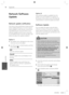 Page 8484Appendix
Appendix
 7
Network Software 
Update
Network update notiﬁ cation
From time to time, performance improvements 
and/or additional features or services may be 
made available to units that are connected to 
a broadband home network. If there is new 
software available and the unit is connected 
to a broadband home network, the player will 
inform you about the update as follows.
Option 1: 
1. The update menu will appear on the screen 
when you turn on the player.
2. Use 
I
/i to select a desired...