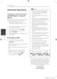 Page 305	 Troubleshooting
3\f
Operating4
Ope\bati\fg
Adva\fced Ope\batio\fs
Liste\fi\fg to music f\bom you\b 
po\btable playe\b o\b exte\b\fal 
device.
The	unit	can	be	used	to	play	the	music	from	many	types	of	portable	player	or	external	devices.	
1.	 Connect	the	portable	player	to	the		PORT.	IN(PORTAB\bE	IN)	connector	of	the	unit.
Or
	 Connect	the	external	device	to	the	AUX	(\b/	R)	INPUT	connector	of	the	unit.
2.	 Turn	the	power	on	by	pressing	POWER.
3.	 Select	the	PORTAB\bE	or	AUX	function	by	pressing...