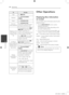 Page 28Ope\bati\fg28
Operating4
ToDo \fhis
Stop	Press	\b STOP.
PlaybackPress d PLAY, MONO/STEREO.
PausePress	M PAUSE/STEP.
Frame-by-Frame	playback
Press	M PAUSE/STEP	repeatedly	to	play	title	Frame-by-Frame.	(DVD,	DivX	only)
Skipping	to	the	next/	previous	chapter/	track/	file
During	playback,	press C/,V SKIP	to	go	to	the	next	chapter/	track/	file	or	to	return	to	the	beginning	of	the	current	chapter/	track/	file.
Press	C,SKIP twice	briefly	to	step	back	to	the	previous	chapter/	track/	file.
\bocating	a	point...