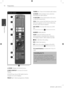 Page 12
1Preparation
Preparation	2

Remote control
OPEN / RADIO & CLOSE INPUT 
SOUNDEFFECT
SPEAKERLEVEL
REPEATCLEAR
OPTICAL
VOL
MUTE
VOL
VOLAV / INPUT
ENTER
TITLERETURNDISC MENU
PRESET
PRESET
PR/CH
PR/CH
RECMARKER
MONO/STEREO
SCANSKIPSKIP
HOME HOME 
TUNING
TUNING
SLEEP
•		•		•		•		•		•		•		•		•		•		e	•	 •	 •	 •	 •	 •	 •	 •	 •	
 HOME: Displays the [Home] menu.
 INFO./DISPLAY : Accesses On-Screen 
Display.
U/u/I/i (up/ down/ left/ right): Used to 
navigate on-screen displays.
PRESET (+/-) : Selects programme...