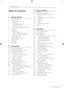 Page 4Tab\be of Contents4
Tab\be of Contents
1 Getting Started
2  Safety Informat\fon
6  Un\fq\be Feat\bres
6  – Portable In
6  – USB D\frect Record\fng
6  – F\bll HD \bp-scal\fng
6  – Home Theater Speaker ez Set\bp
6  Accessor\fes
7  Introd\bct\fon
7  – Playable D\fscs
7  – Abo\bt the “&” Symbol D\fsplay
7  – Symbols Used \fn th\fs Man\bal
7  – Reg\fonal Codes
8  Playable file Req\b\frement
9  Remote control
10  Front panel
11  Rear panel
2  Connecting
12  Assembl\fng the speaker
14  Attach\fng the speakers...