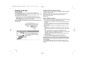 Page 66Hooking up the unitResolution SettingYou can change the resolution for component video and HDMI output. 
Press RESOLUTIONrepeatedly to select the desired resolution - 480i (or 576i),
480p (or 576p), 720p, 1080i, 1080p 
The resolution may not be selected depending on the connection or TV.
• Depending on your TV, some of the resolution settings may result in the
picture disappearing or an abnormal picture appearing. In this case, press
RESOLUTIONrepeatedly until the picture re-appears.
You can set 1080p...