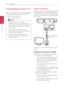 Page 18\fonnecting1\f
Connec\bing2
\fonnecting to Your \bV
Make	one	of	the	following	connections,	depending	on	the	capabilities	of	your	existing	equipment.
	yHDMI	connection	(page	18)
	yVideo	connection	(page	19)
	
y Depending	on	your	
TV	and	other	
equipment	you	wish	to	connect,	there	are	
various	ways	you	could	connect	the	player.	
Use	only	one	of	the	connections	described	
in	this	manual.
	
y Please	refer	to	the	manuals	of	your	
TV,	
Stereo	System	or	other	devices	as	necessary	
to	make	the	best	connections....