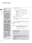 Page 36
A-32
PREPARATION
PREPARATION
VOLUME UP/DOWN
FAV
MARK
RATIO MUTE
Programme UP/DOWN
PAGE UP/ DOWNAdjusts the volume. 
Displays the selected favourite programme.
Select the input to apply the Picture Wizard 
settings.
Check and un-check programmes in the USB 
menu.
Selects your desired Aspect Ratio of picture.
(
► p.92)
Switches the sound on or off.
Selects a programme.
Move from one full set of screen information to the 
next one.
Installing Batteries
 
■ Open the battery compartment cover on the back and...