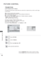 Page 212148
PICTURE CONTROL
PICTURE CONTROL
TRUMOTION
• Press the MENU/EXIT button to return to normal TV viewing.
• Press the BACK button to move to the previous menu screen.
1Select PICTURE.
2Select TruMotion .
3
Select Low, High, User  or Off.
4Make appropriate adjustments.
TruMotion◄   Low
    ►
● Judder  3
● Blur  3
OK
Move PICTURE
 ShShSh•Sh•Sh•Sh•ShSh Sh Sharpnarpnarpnarpnarpnarpnarpnpessessessessessess ess 70707070707070707070 • 
Colour 60
 •  Tint 0
  • Colour Temp.  0
 •  Advanced Control
 
 • Picture...