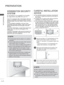 Page 26A-22
PREPARATION
PREPARATION 
■ This feature is not available for all models.
 
■ Image shown may differ from your TV.
KENSINGTON SECURITY 
SYSTEMCAREFUL INSTALLATION 
ADVICE 
 
■ You should purchase necessary components 
to fix the TV safety and secure to the wall on 
the market.
 
■    Position the TV close to the wall to avoid the 
possibility of it falling when pushed.
 
■    The instructions shown below are a safer way 
to set up the TV, by fixing it to the wall, avoid-
ing the possibility of it...