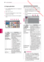 Page 56 Downloaded from www.vandenborre.be
56
NLD
ENTERTAINMENT
NEDERLANDS
LG Apps gebruiken
1 Druk op  Home (Beginscherm) voor toegang tot 
het Hoofdmenu.
2 Meld u aa n op uw TV.
3  Druk op de navigatietoetsen om naar  LG Apps 
te gaan en druk op  OK.
4  Bewerk de Apps met behulp van het volgende 
menu.
Applicaties aanschaffen en installeren
Meld u eerst aan om applicaties aan te schaffen.
1  Druk op de navigatietoetsen om de gewenste  applicaties te kiezen en druk op  OK.
U kunt de huidige gegevens van de...