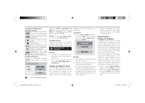 Page 46LG T V
 | Manual de Instruções
46Funções de Reprodução 
(controle remoto)EXIT
Sai do modo de reprodução.
*)
Selecione a próxima ou a fai-
xa anterior.
(
Insere um pausa na repro-
dução

Para a música.Use para saltar para outro 
ponto durante a reprodução.
&
Retome a reprodução.Reprodução com Fotos 
(BGM): Inicia a reprodução 
de músicas com fotos.
Funções AdicionaisDurante a reprodução pressione 
Q.MENU para acessar as funções 
adicionais.
Selecione Ajustar reprodução de 
áudio. No menu selecione a...