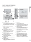 Page 33A-29
PREPARATION
BACK PANEL INFORMATION
 
■ Image shown may differ from your TV.
Power Cord Socket
This TV operates on an AC power. The volt-
age is indicated on the Specifications page. 
(►  p.184 to 200) Never attempt to operate 
the 

TV on DC power. 
LAN
Network connection for 
 AccuWeather, 
Picasa, YouTube, etc.
Also used for video, photo and music files on 
a local network. 
OPTICAL DIGITAL AUDIO OUT 
Connect digital audio to various types of 
equipment. 
Connect to a Digital 

Audio Component....