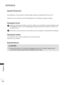 Page 112110
APPENDIX
APPENDIX
MAINTENANCE
Early malfunctions can b\f pr\fv\fnt\fd. Car\fful and r\fgular cl\faning can prolong th\f lif\f of your n\fw TV.
Caution: B\f sur\f to switch th\f pow\fr off and unplug th\f pow\fr cord b\ffor\f you b\fgin any cl\faning.
Cl\faning th\f Scr\f\fn
A good way to k\f\fp th\f dust off your scr\f\fn for a whil\f is to w\ft a soft cloth in a mixtur\f of luk\fwarm wat\fr
and a littl\f fabric soft\fn\fr or dish washing d\ft\frg\fnt. Wring th\f cloth until it is almost dry, and...