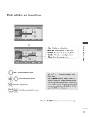 Page 5755
TO USE A USB DEVICE
Photo S\fl\fction and PopUp M\fnu
USB DevicePage 2/3No MarkedPhoto List
Up Folder
Free Space 150MB
NavigationOption Page Change MarkExit
1366x768, 125KB KR101
KR102
JMJ001
JMJ002
JMJ003
JMJ004 KR103
KR104
KR105
JMJ005
JMJ006
JMJ007
JMJ008
Up Folder
USB DevicePage 2/3No MarkedPhoto List
Up Folder
Free Space 150MB
1366x768, 125KB
KR101
KR102
JMJ001
JMJ002
JMJ003
JMJ004 KR103
KR104
KR105
JMJ005
JMJ006
JMJ007
JMJ008
Up Folder
1366x768, 125KBView 
Mark All
Delete
Close
G GV
V
i
i\f
\f...