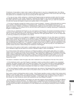 Page 277213
APPENDIX
If distribution of executable or object code is made by offering access to copy from a designated place, then offering 
equivalent access to copy the source code from the same place counts as \
distribution of the source code, even though 
third parties are not compelled to copy the source along with the object\
 code.
  4. You may not copy, modify, sublicense, or distribute the Program except as expressly provided und\
er this License.  
Any attempt otherwise to copy, modify, sublicense or...