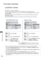 Page 202138
PICTURE CONTROL
PICTURE CONTROL
ENERGY SAVING
It reduces the TV’s power consumption.
The default factory setting is adjusted to the comfortable level to be v\
iewed at home.
You can increase the brightness of your screen by adjusting the Energy Saving level or by setting 
the  Picture Mode.
When adjusting Energy Saving in MHEG /MHP mode, the Energy Saving setting is applied after 
MHEG/MHP  is finished.
Selecting ‘ Screen Off’

 while tuned to a radio station channel will reduce power consumption.
•...