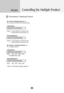 Page 48
05. Volume  Mute(Command : e) To control On/Off of the Volume Mute.
Transmission
[k][e][ ][Set ID][ ][Data][Cr]
Data 0 : Volume Mute On (Volume Off) 1 : Volume Mute Off (Volume On)
Acknowledgement
[e][ ][Set ID][ ][OK][Data][x]
Data 0 : Volume Mute On (Volume Off) 1 : Volume Mute Off (Volume On)
06. Volume  Control(Command : f)  To adjust Volume .
Transmission
[k][f][ ][Set ID][ ][Data][Cr]
Data Min : 00H ~ Max : 64H (Hexadecimal code)
Acknowledgement
[f][ ][Set ID][ ][OK][Data][x]
Data Min : 00H ~ Max...