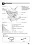 Page 5■Name  : Front loading washing machine
■Power supply  : 220 - 240 V~, 50 Hz
■Size  : 600 mm(W) 640 mm(D) 850 mm(H)
■Weight : 70 kg
■Max.Watt   : 2200W (Wash) / 1100W (Steam)
■Wash capacity : 11 kg
■Water consumption  : 77 l (7 l / kg)
■Permissible water pressure : 100 ~ 1000 kPa (1.0 ~ 10.0 kgf / cm
2)
The appearance and specifications may vary without notice to improve the quality 
of the unit.
5
pecificationsS
란제리
1%RinseTe m p .40
°C
31:1
5Re
sttidWashing
Spanner
■Accessories
Drawer
(For detergent...