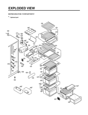 Page 125REFRIGERATOR COMPARTMENT
*: Optional part
EXPLODED VIEW
- 125 -
160A*
166G
161A*
166M
167E*166E
409B
150B
165A*
165A
166C
166A
166B
167A*
167C
167B
167D
168A*
120E*
504A*624A*624A*624A*
270B
271B
271C
103A
116A
272B
155A*
146B*
626B*
626A*
626C* 
101B
151C
150A
624C
401A
146A
402B
152A
162A
162B
177A
177B
151F115B
115A
142D
142D142A
142C
142B
170A
140A
140A
171B
171A141B
141A
 