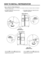 Page 81. How to Adjust Door Height of Refrigerator 
Make the refrigerator level first. (If the refrigerator is not installed on the flat floor, the height of freezer and refrigerator
door may not be the same.)
1. If the height of freezer door is lower than that of
refrigerator compartment :2. If the height of freezer door is higher than that of
refrigerator compartment : 
Insert a driver into the groove of adjusting screw
and rotate driver in arrow direction (clockwise) until the
refrigerator becomes...