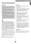 Page 9Introduction
9
ENGLISH
Important Safety Instruction
w
w 
 
Keep ventilation openings, in the appliance
enclosure or in the built-in structure, clear of
obstruction.
w w  
 
Do not use mechanical devices or other
means to accelerate the defrosting process,
other than those recommended by the
manufacturer.
w w  
 
Do not damage the refrigerant circuit.
w
w  
 
Do not use electrical appliances inside the
food storage compartments of the appliance,
unless they are of the type recommended by
the manufacturer....