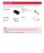 Page 112111
Accessories
These accessories are available for use with your phone. (Items described 
below may be optional and sold separately.)
Travel adapter
USB cable
Connect your phone 
and PC.
User Guide
Learn more 
about your 
phone.Battery
NOTE: • Always use genuine LG accessories. Failure to do this may void your 
warranty.
• Accessories may vary in different regions. 